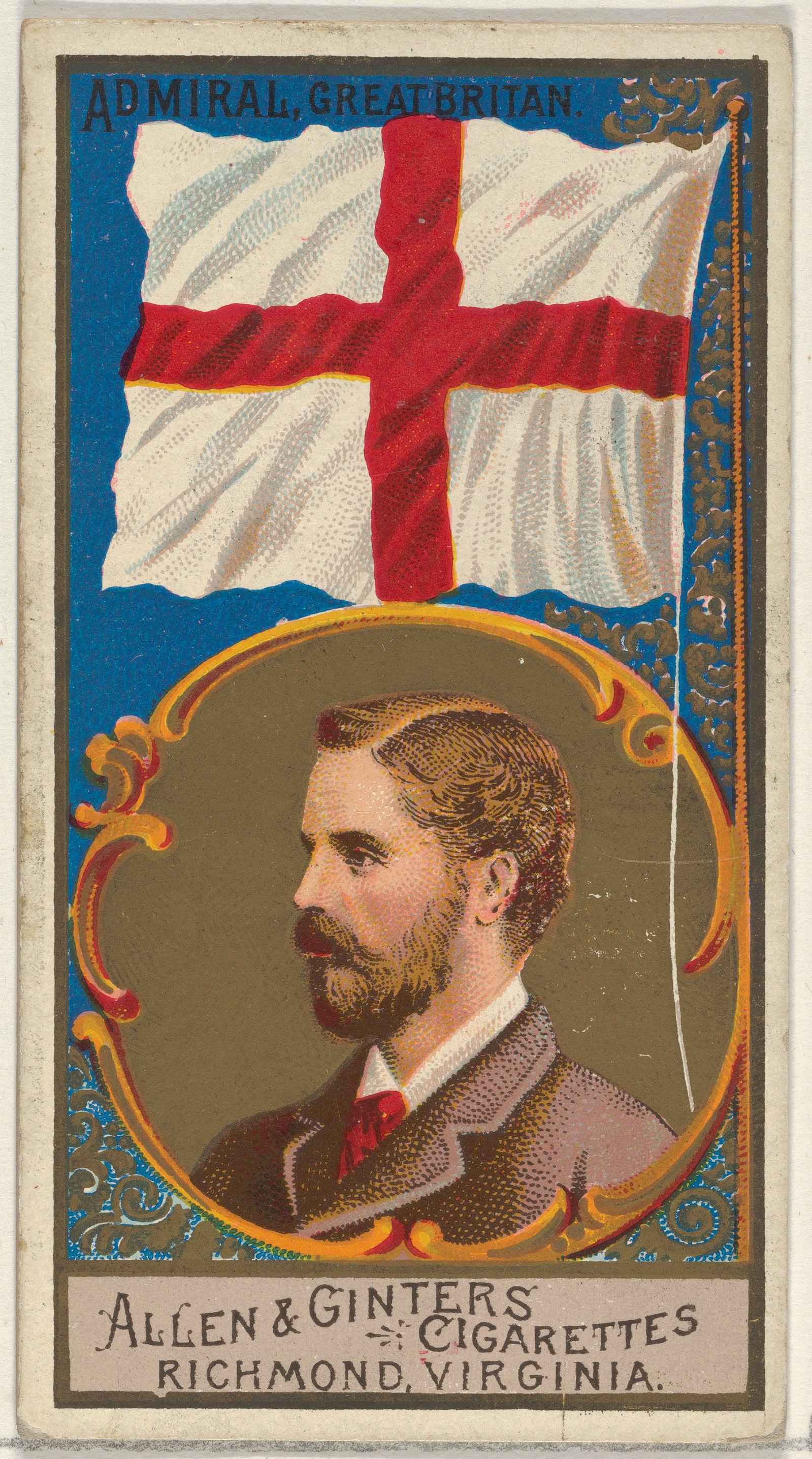 Allen & Ginter British Admiral Cigarette Card