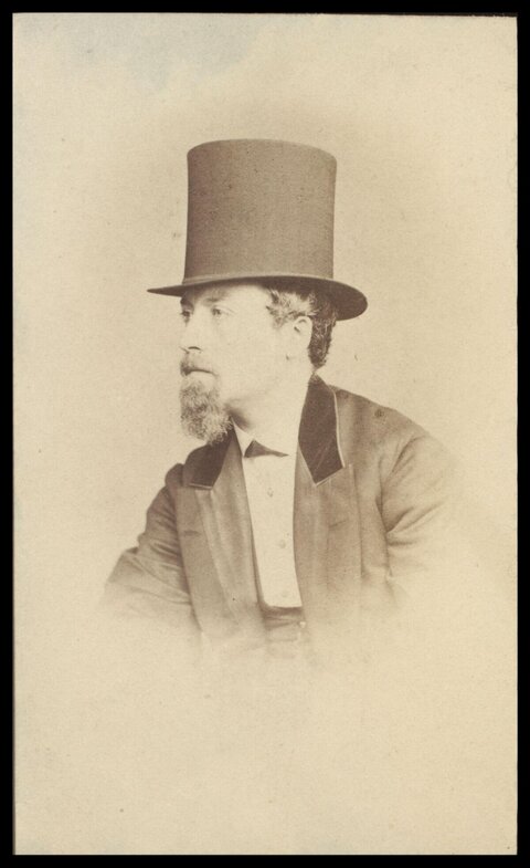 Vintage Portrait of Man in Top Hat