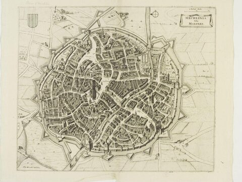 Antique Map of Malines