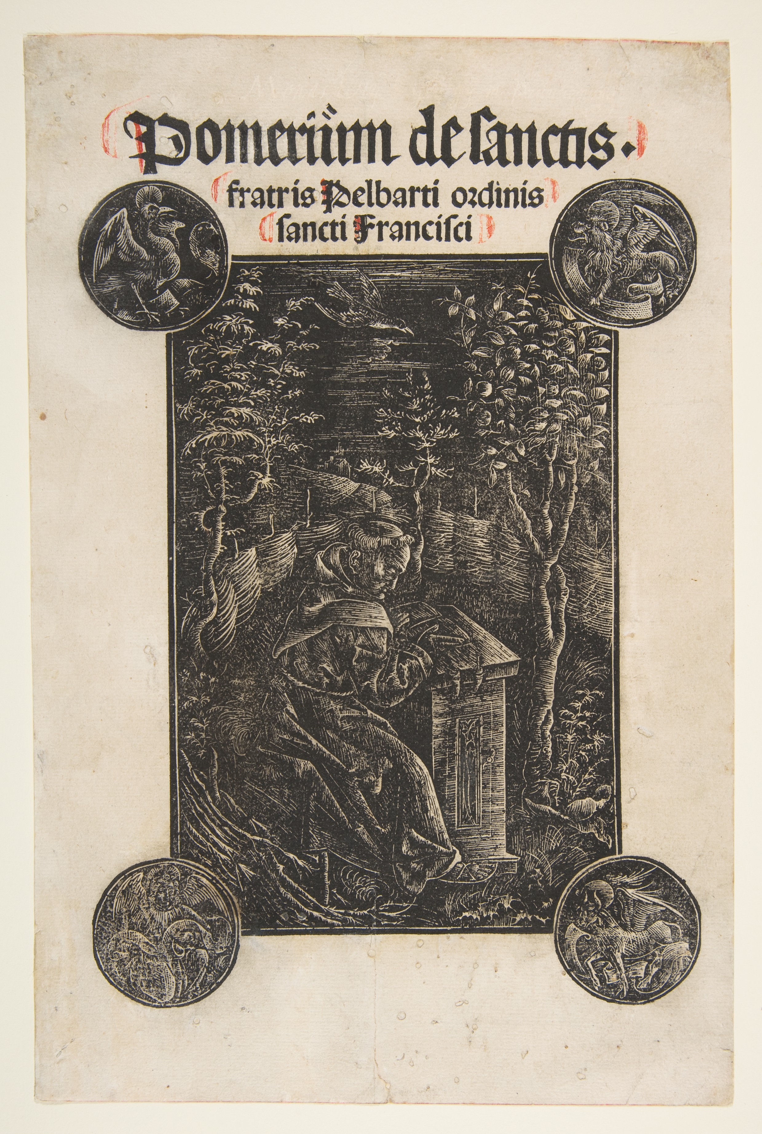 Medieval Woodcut Book Title Page