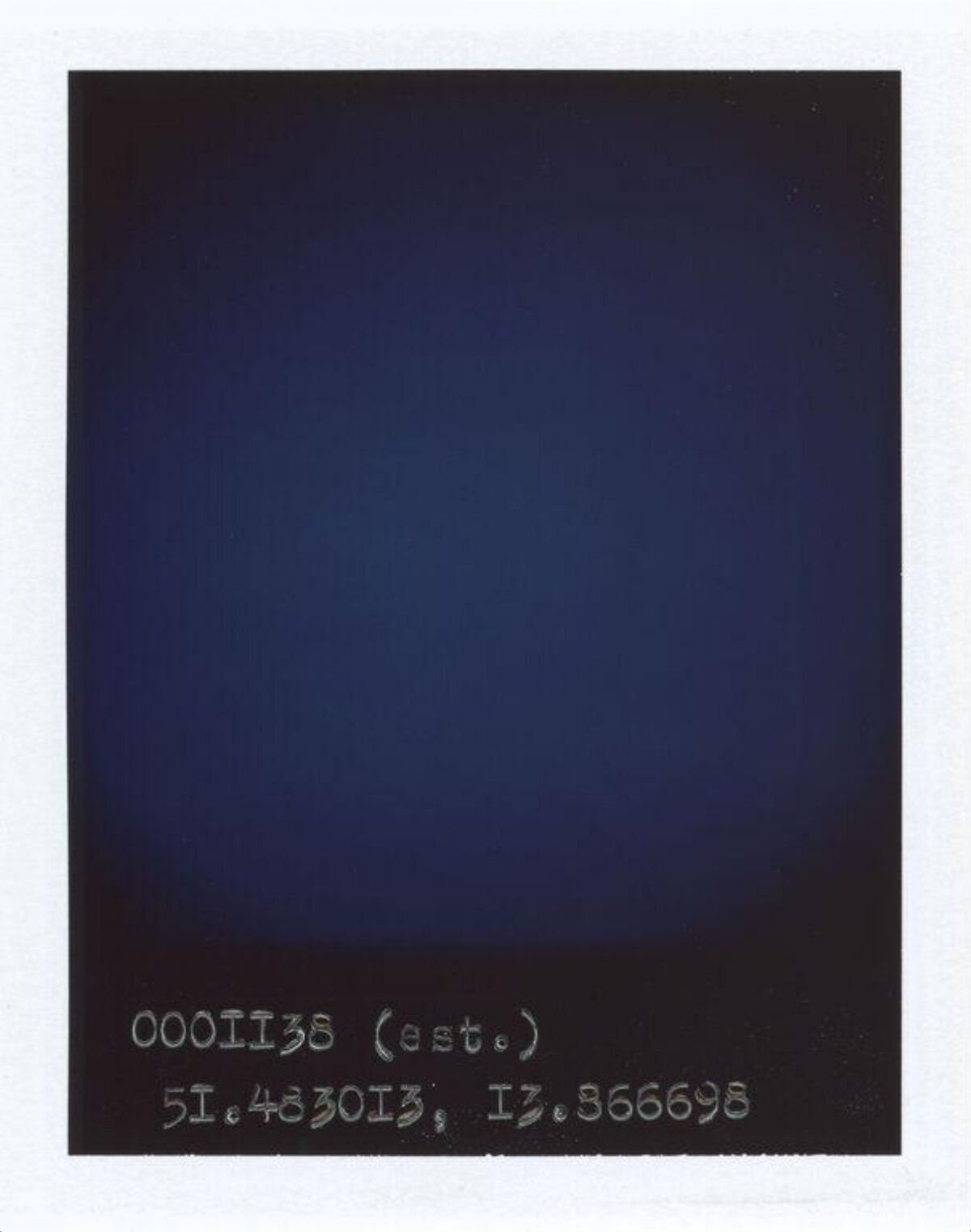 Dark Blue Gradient Sky with Coordinate Text — Gradient Backgrounds