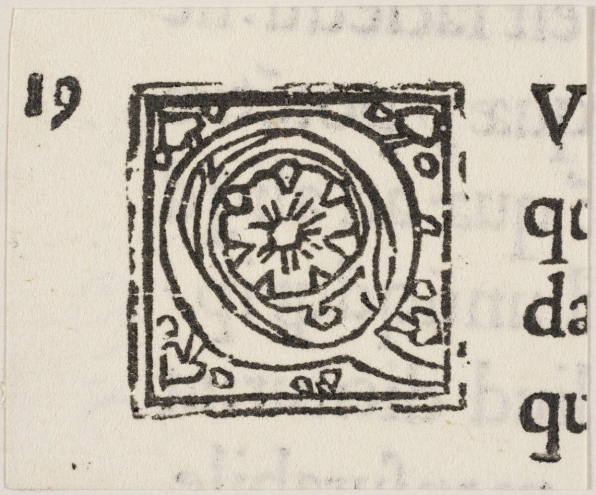Medieval Woodcut Printer Ornament
