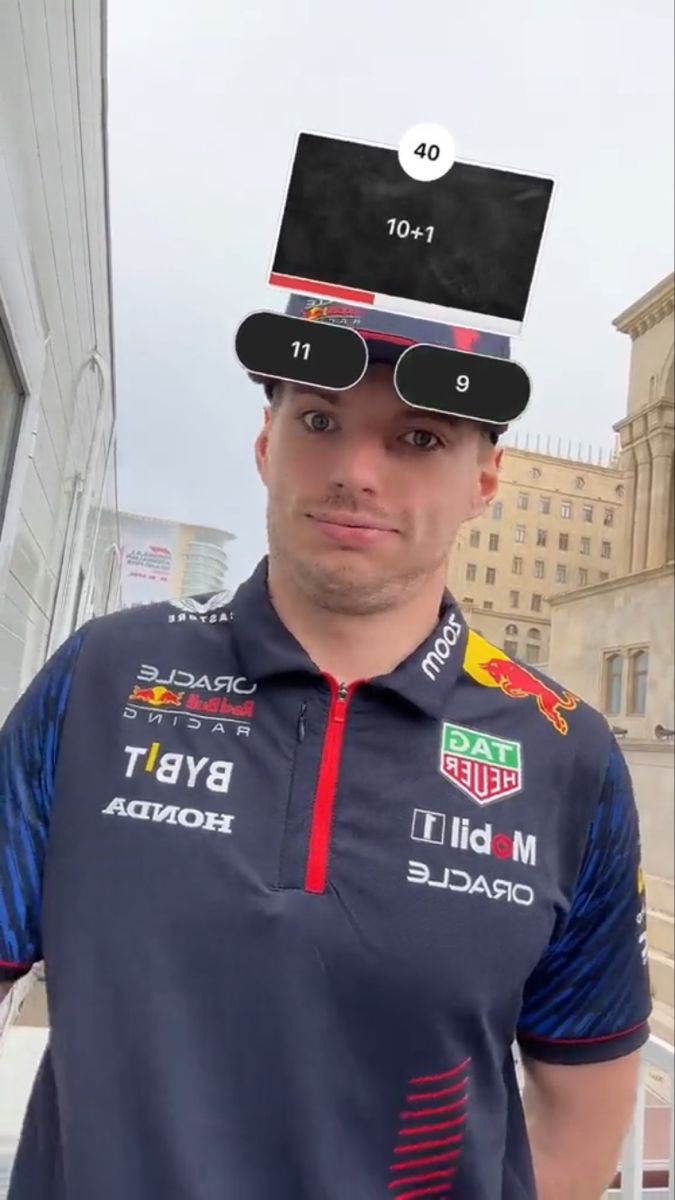 Max Verstappen With F1 Quiz Filter