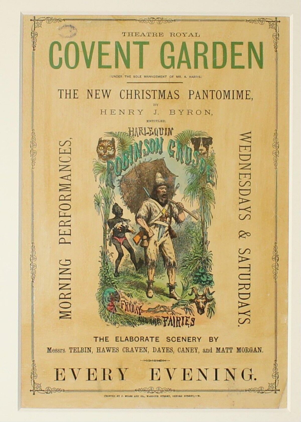 Vintage Covent Garden Pantomime Poster
