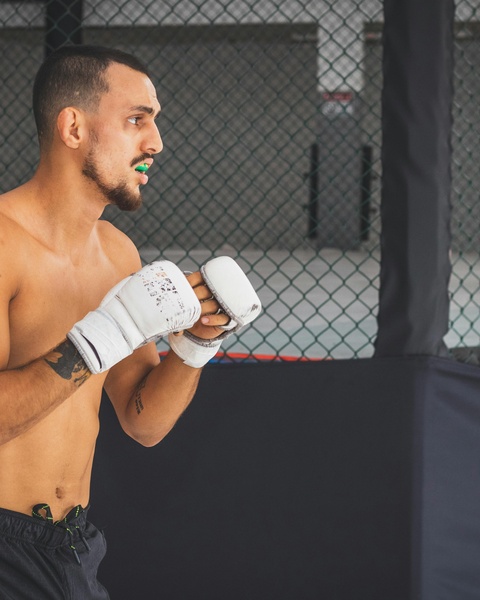 MMA Fighter in Fighting Stance