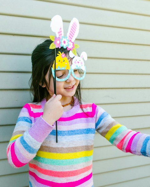 Girl Holding Easter Photo Prop