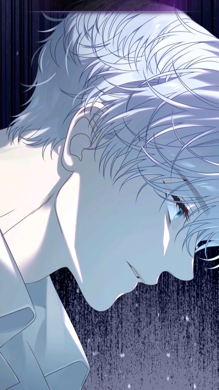 Side Profile of White-Haired Anime Man