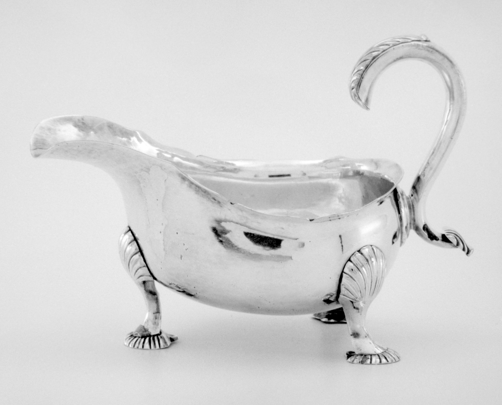 Antique Silver Footed Sauce Boat