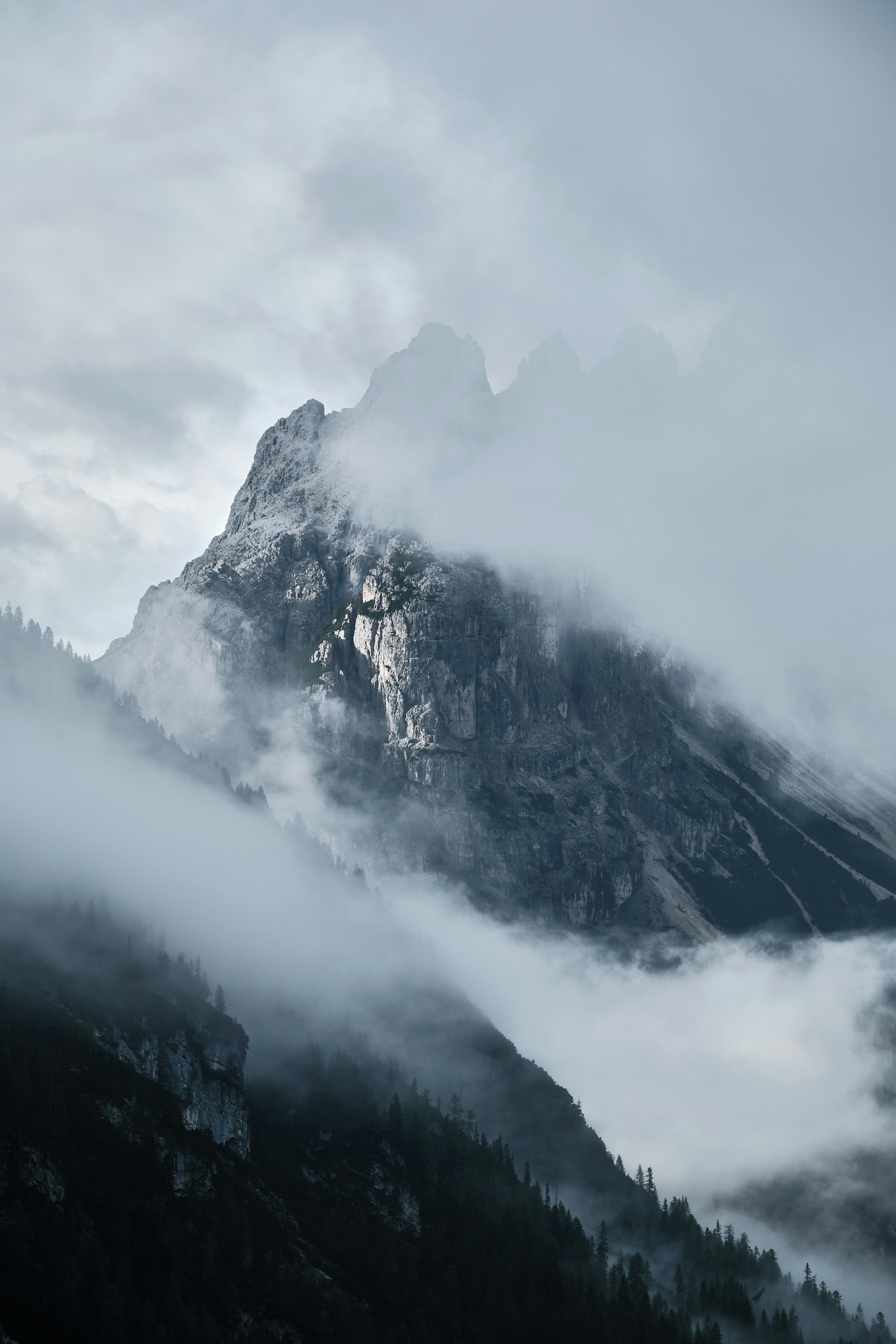 Misty Rocky Mountain Peak