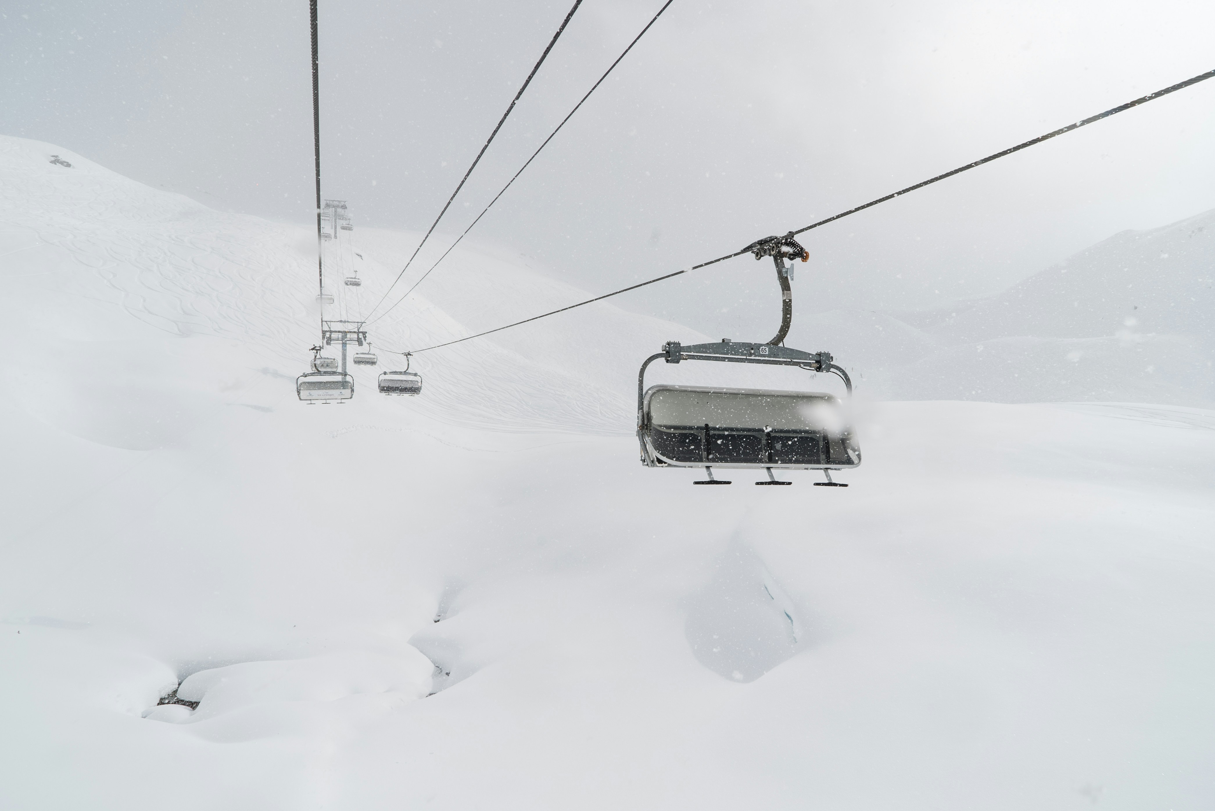 Snowy Mountain Ski Lift — Scenery