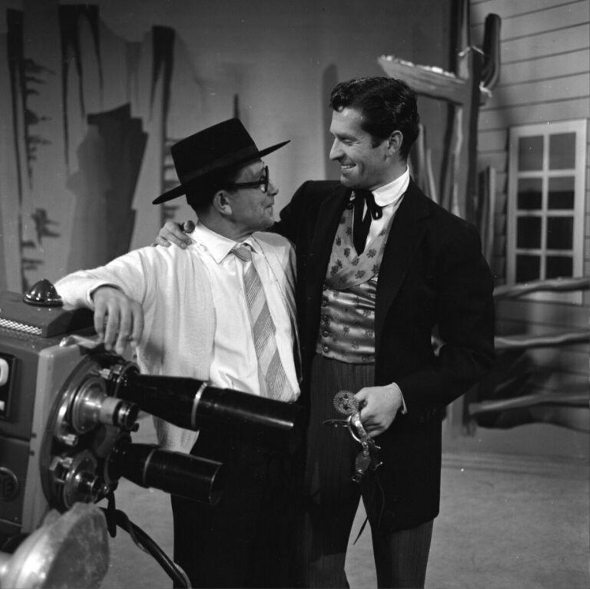 Two Men On Vintage Film Set
