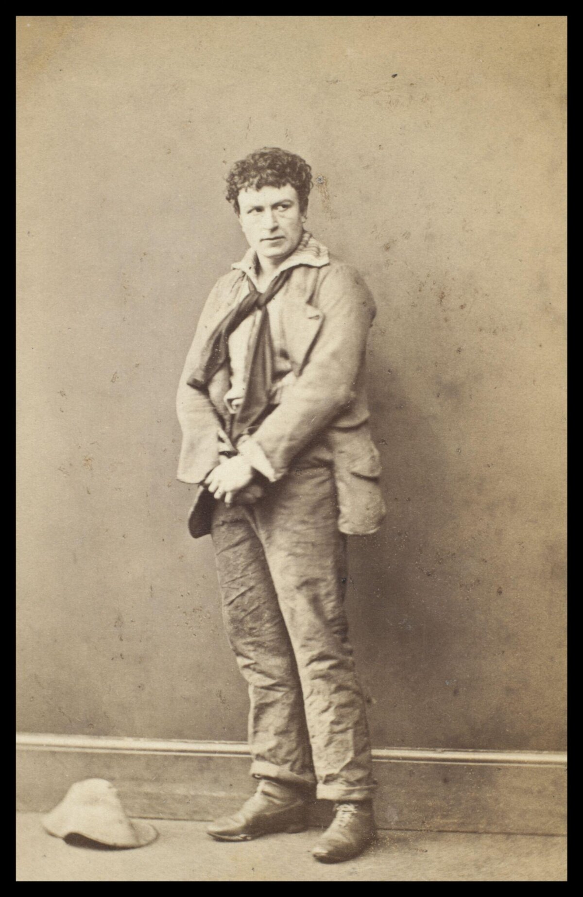 Vintage Full-length Portrait of Working Man
