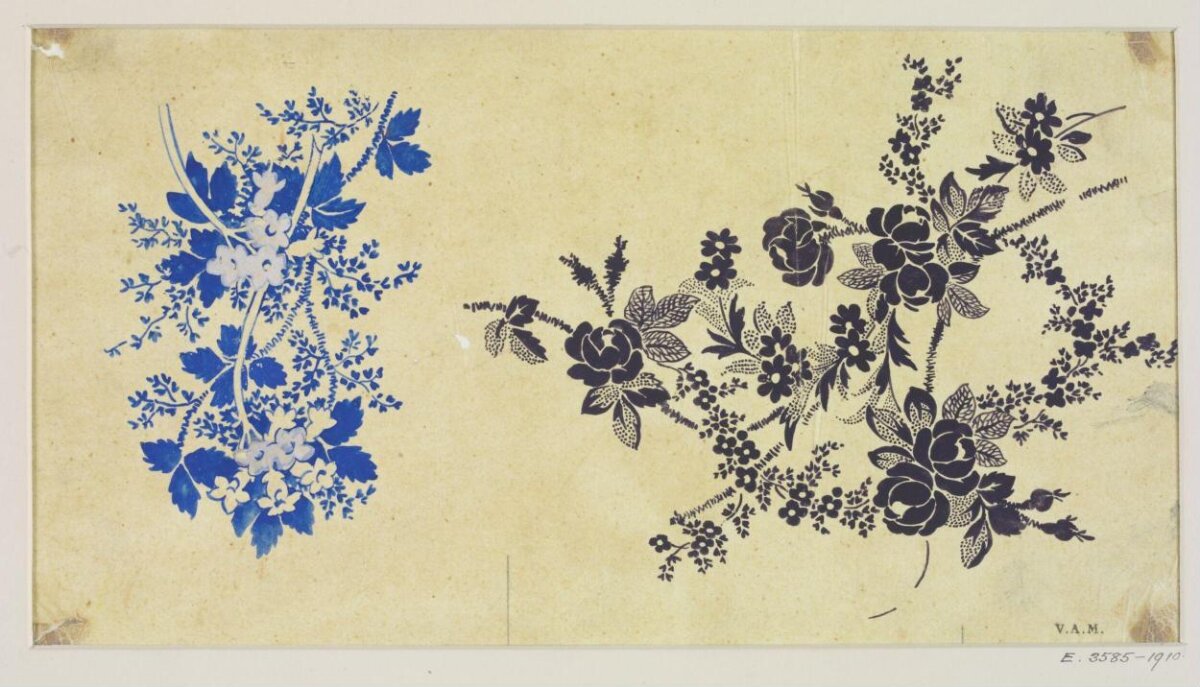 Vintage Floral Pattern Sketches