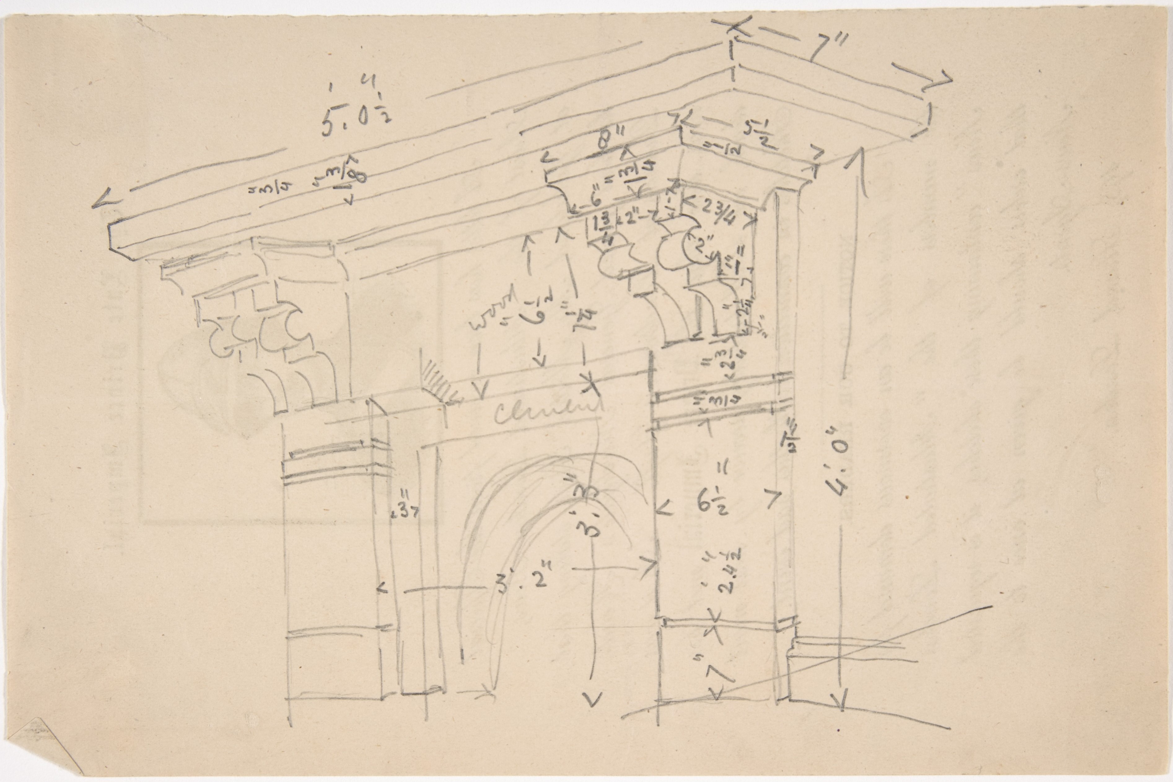 Hand-Drawn Architectural Archway Sketch