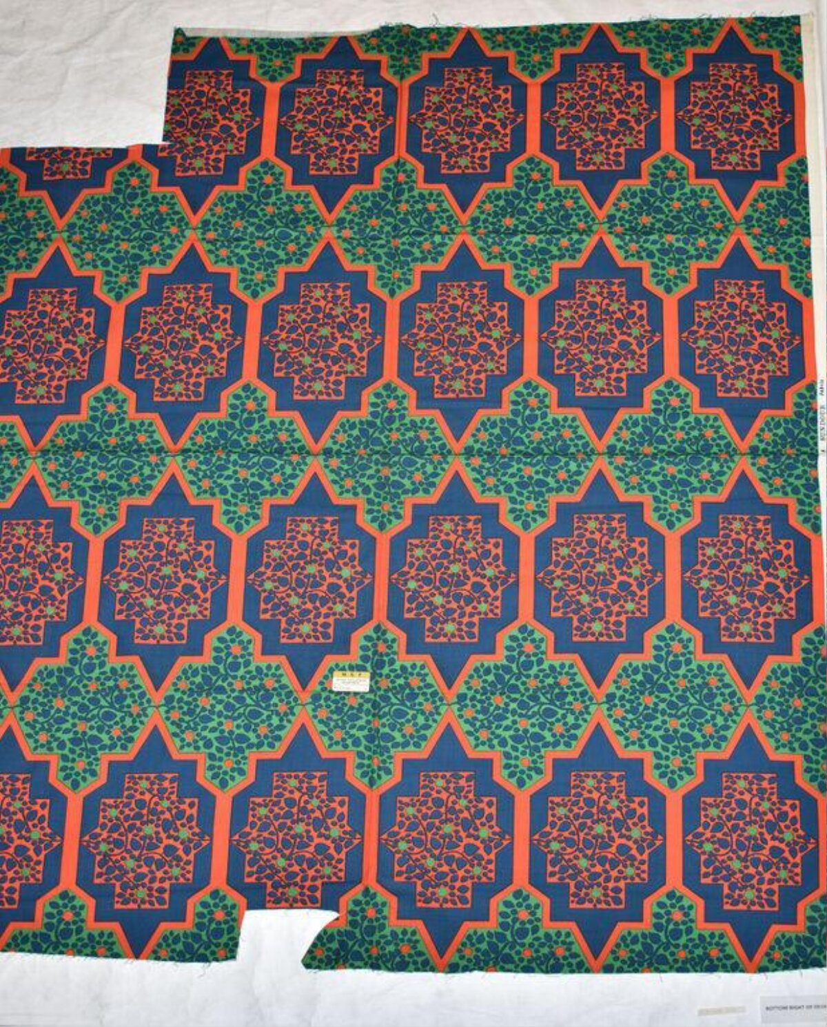 Geometric Floral Print Fabric