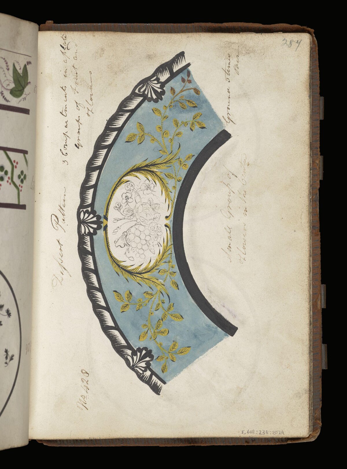 Antique Plate Rim Design Sketch