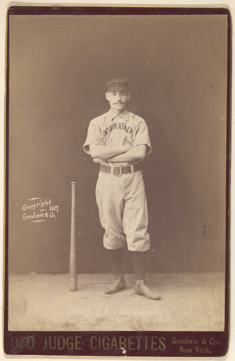 1887 Indianapolis Baseball Player Portrait