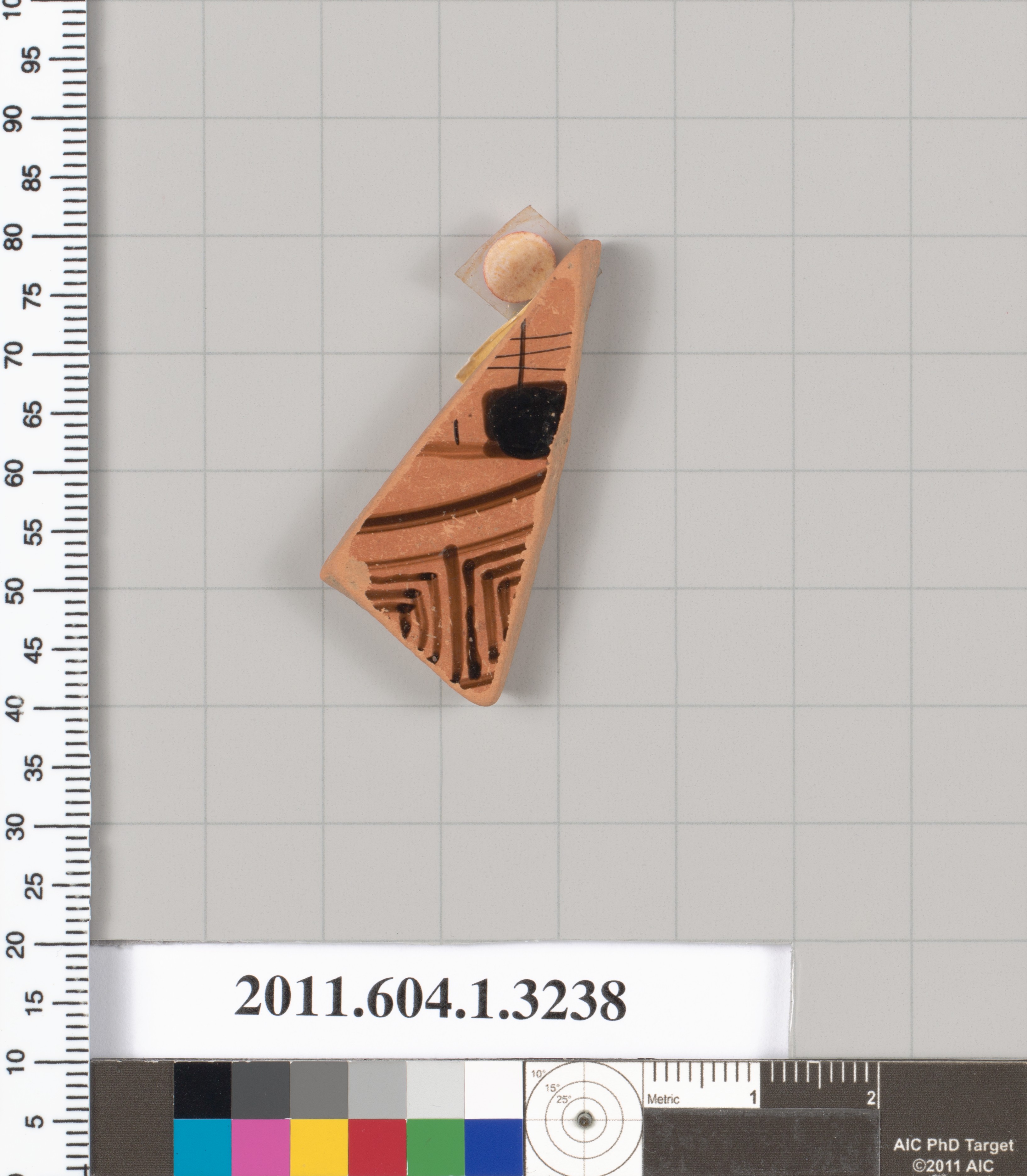 Ancient Painted Pottery Fragment