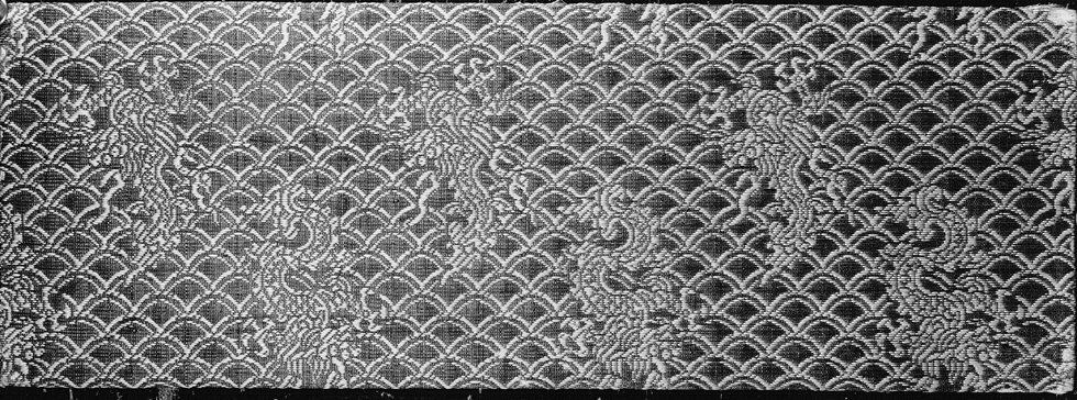 Traditional Wave Pattern Woven Fabric