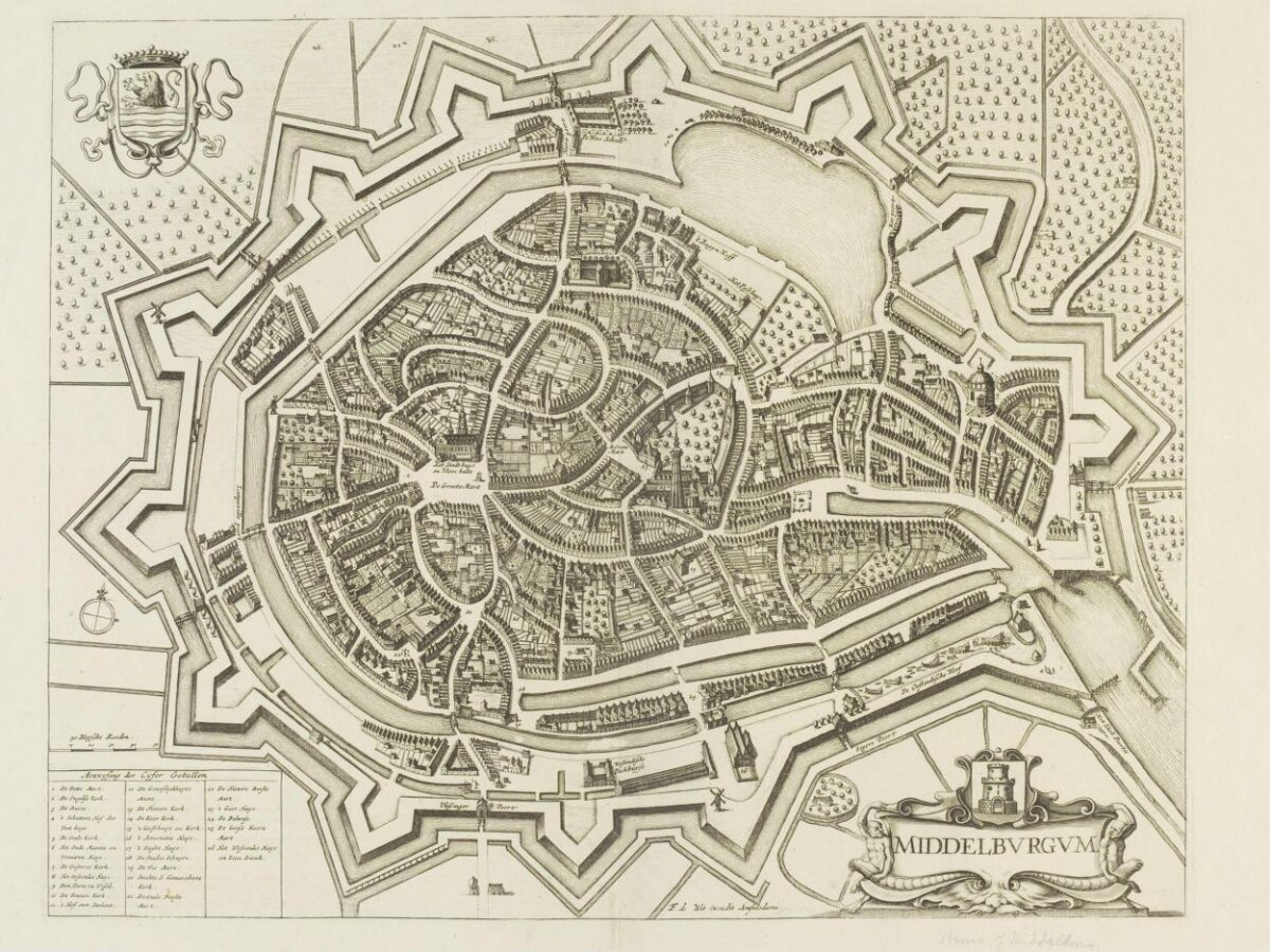 Antique Map of Middelburg