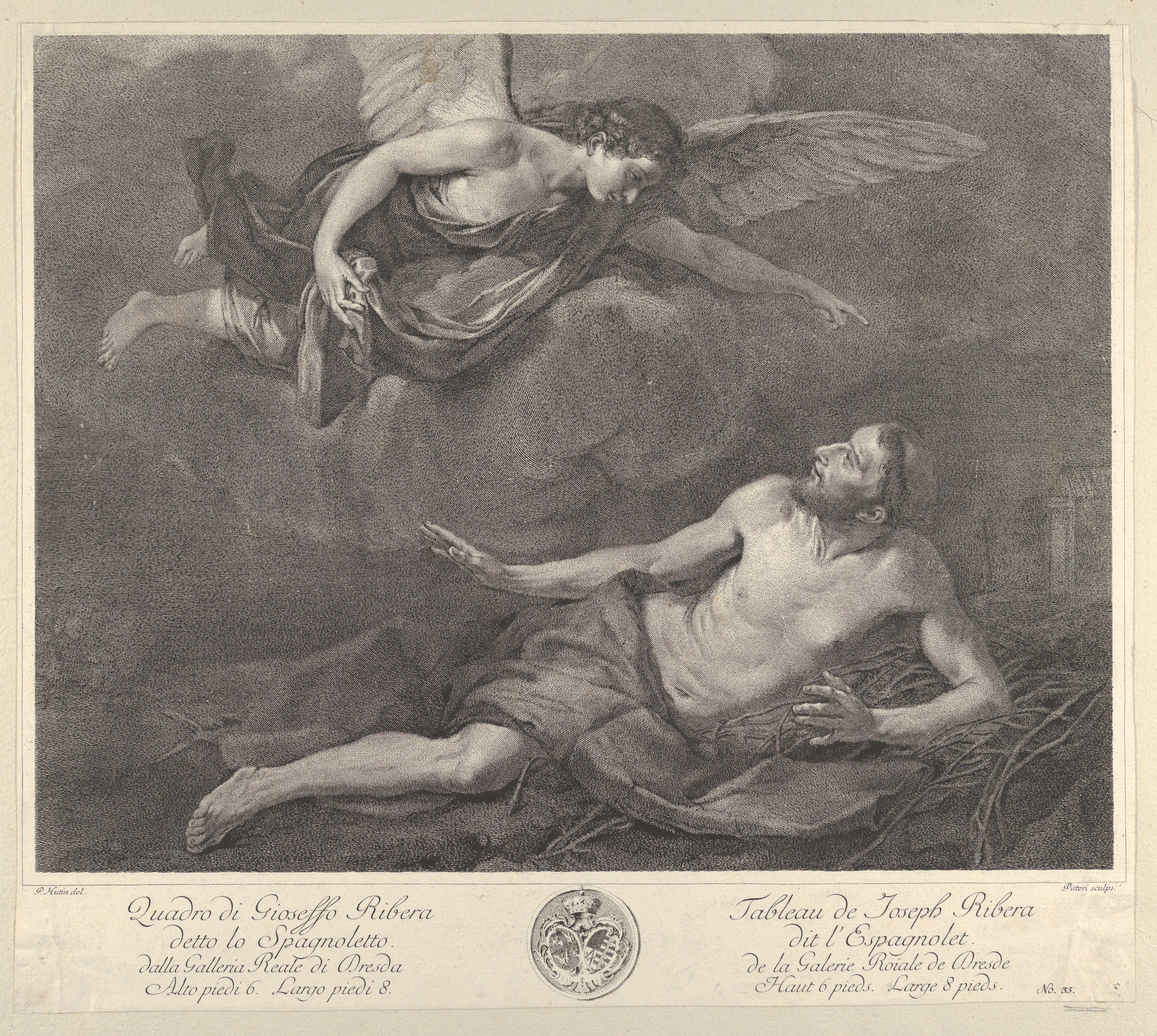 Angel Appearing to Job Engraving
