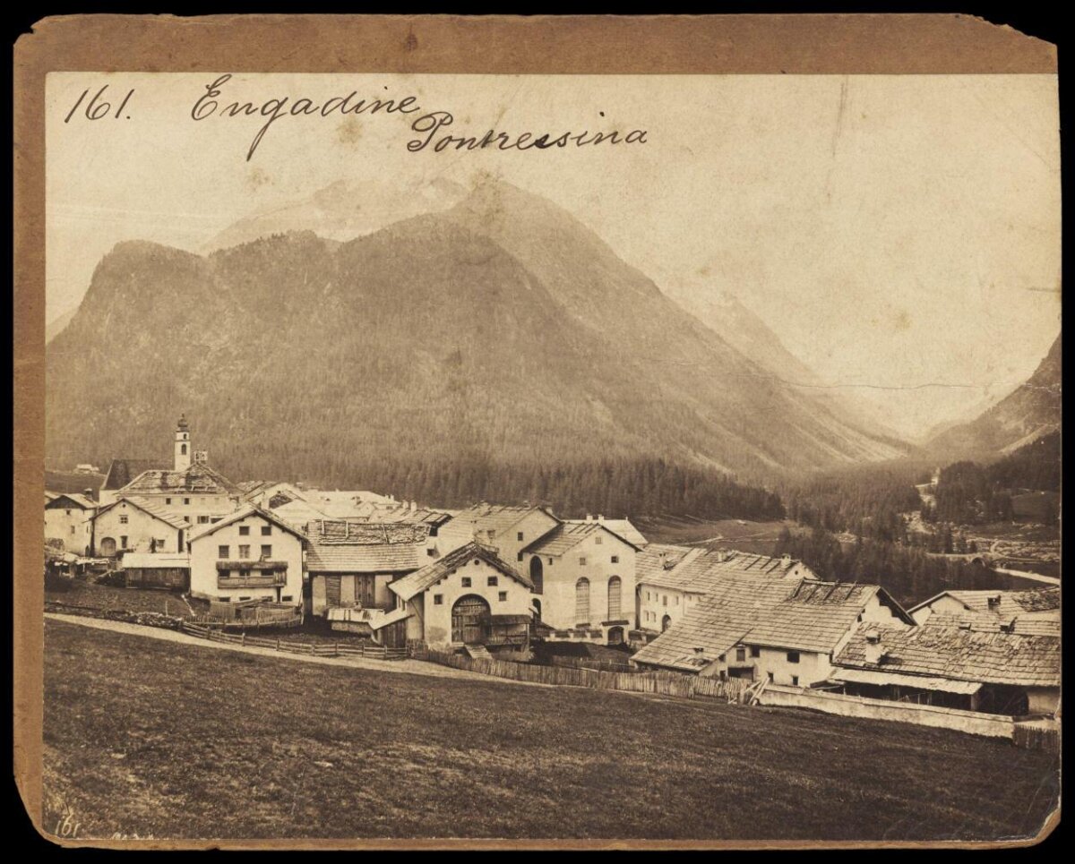 Vintage View of Pontressina, Engadine