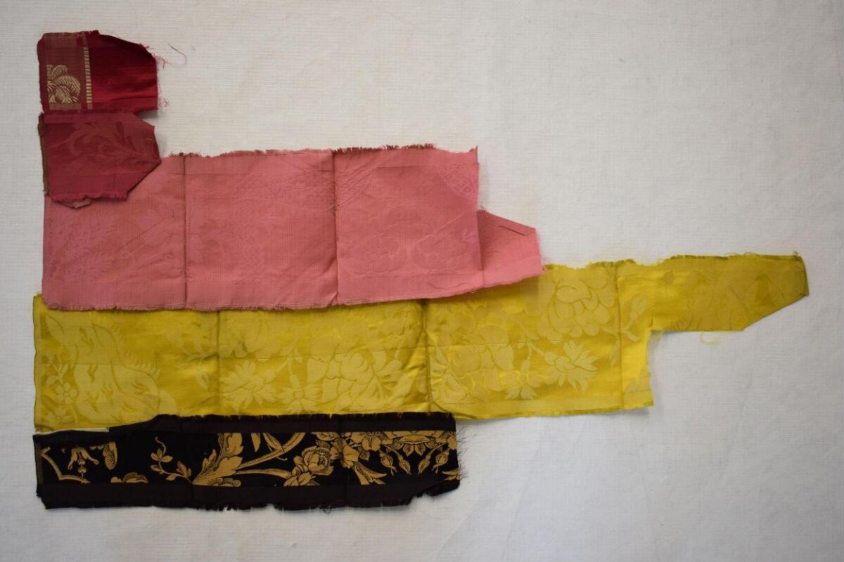 Assorted Vintage Silk Fabric Scraps