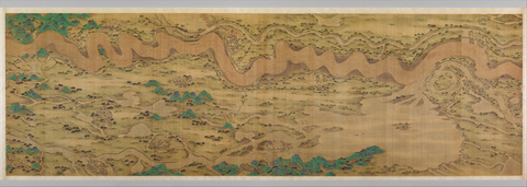 Ancient Chinese Hand-painted River Map