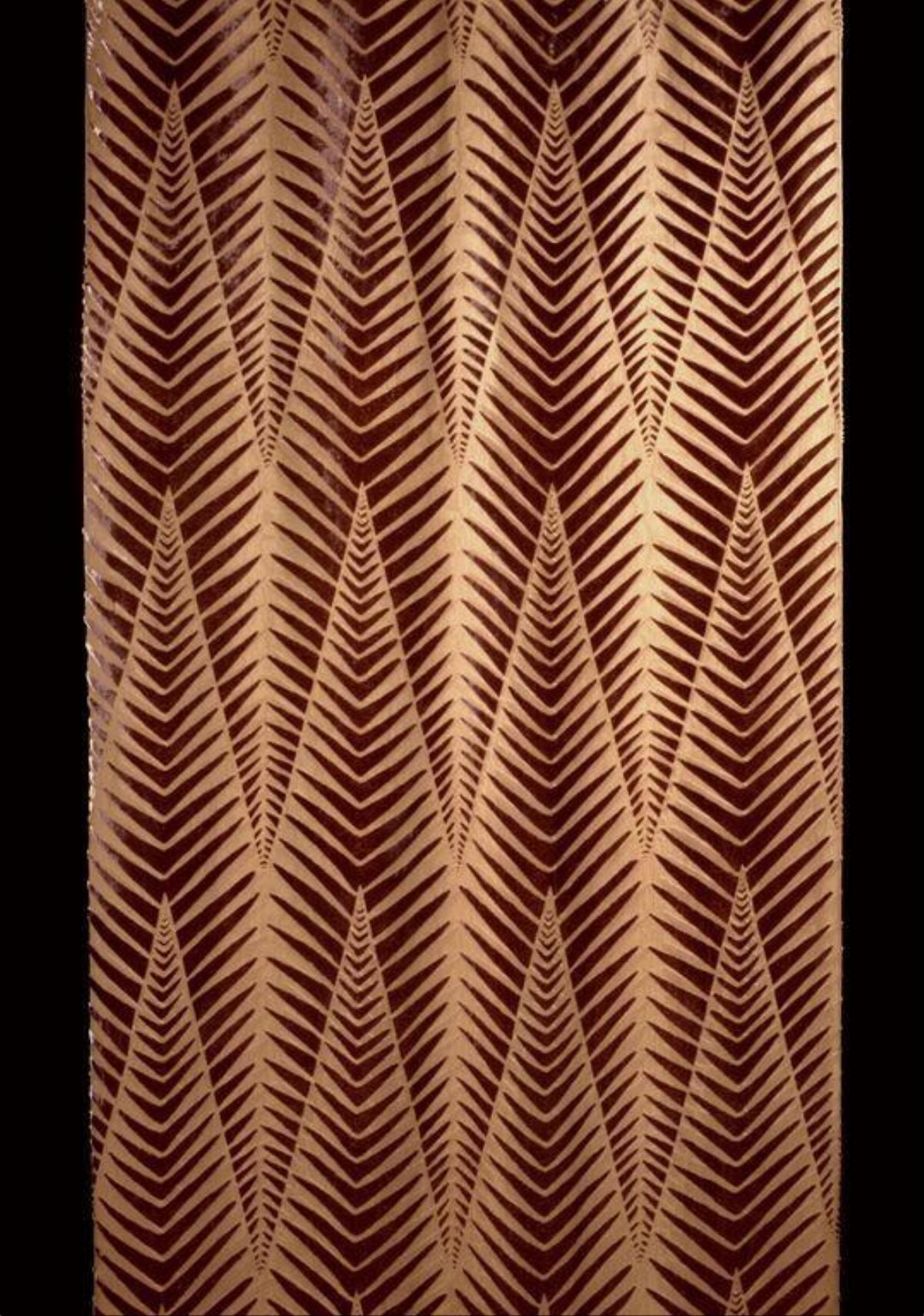 Brown Chevron Patterned Fabric