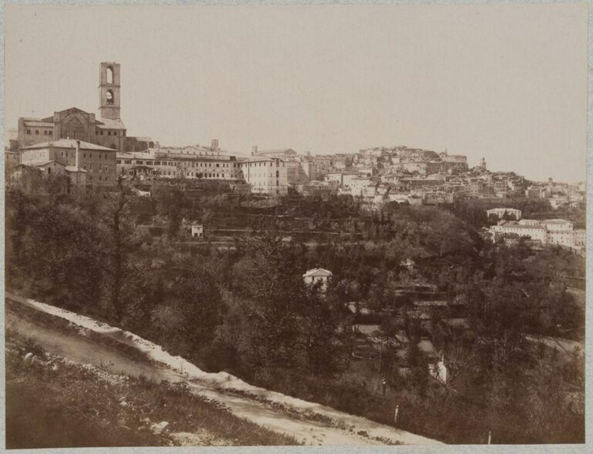 Vintage Hill Town Panorama