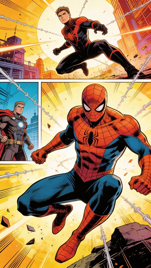 Spider-Man Superhero Comic Page