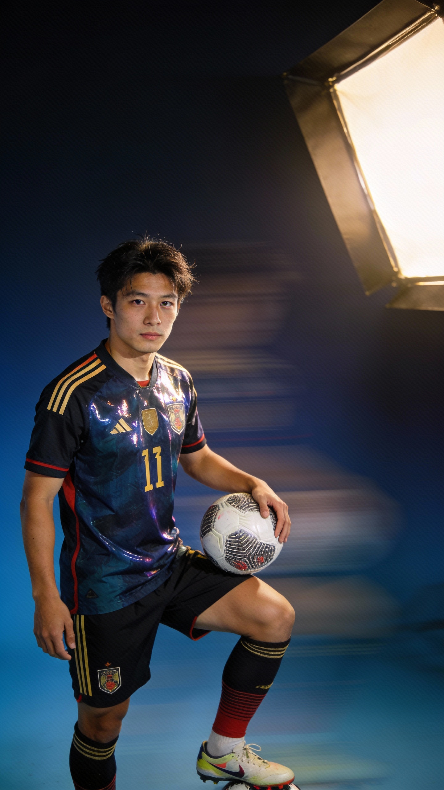 Male Soccer Player Studio Portrait