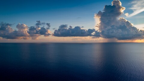 Sunset Sky Over Open Sea