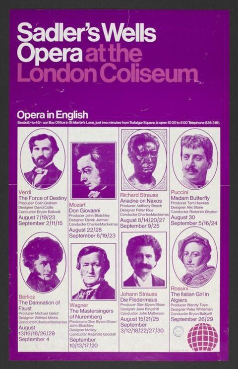 Sadler's Wells Opera Performance Poster