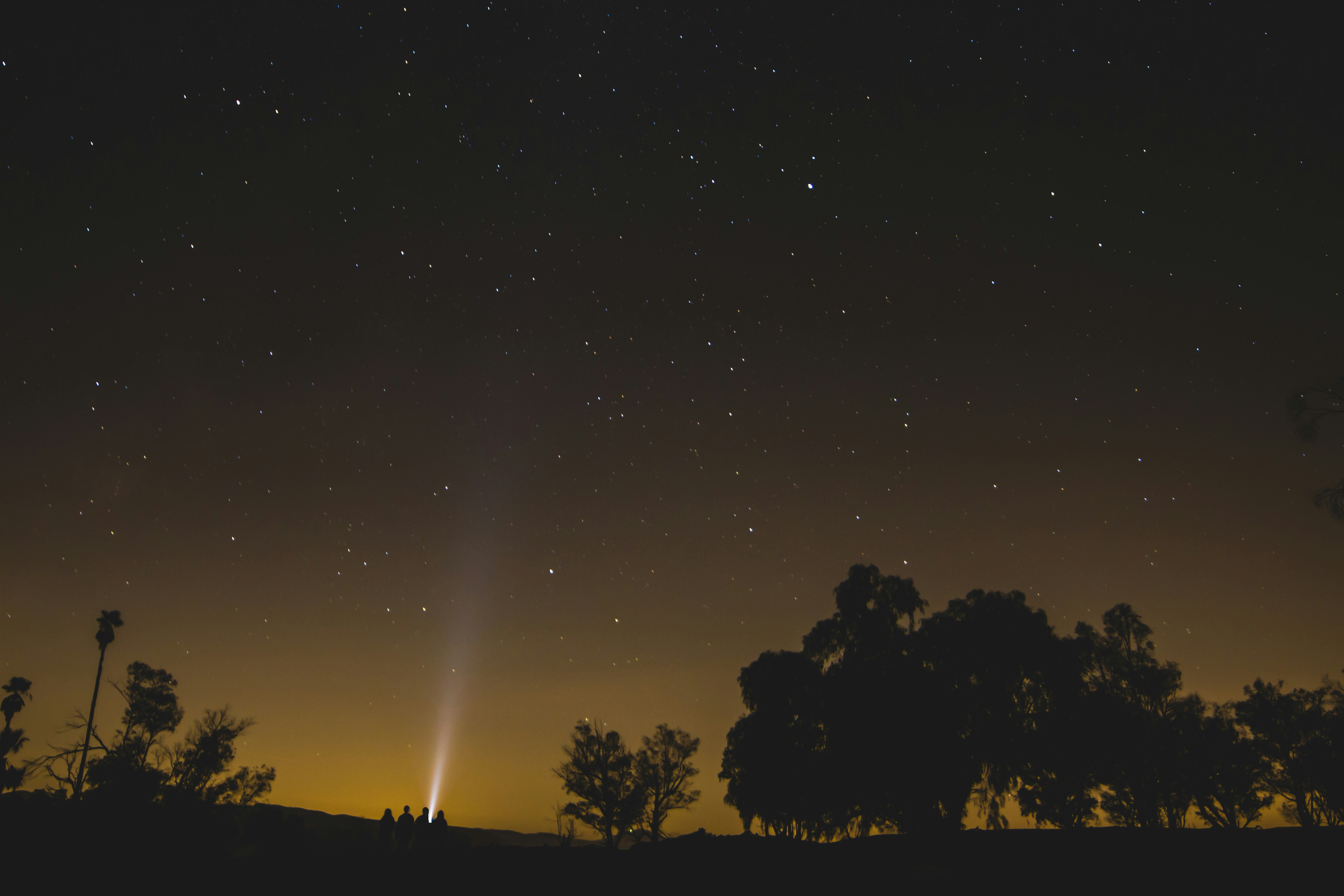 Starry Night Sky with Comet
