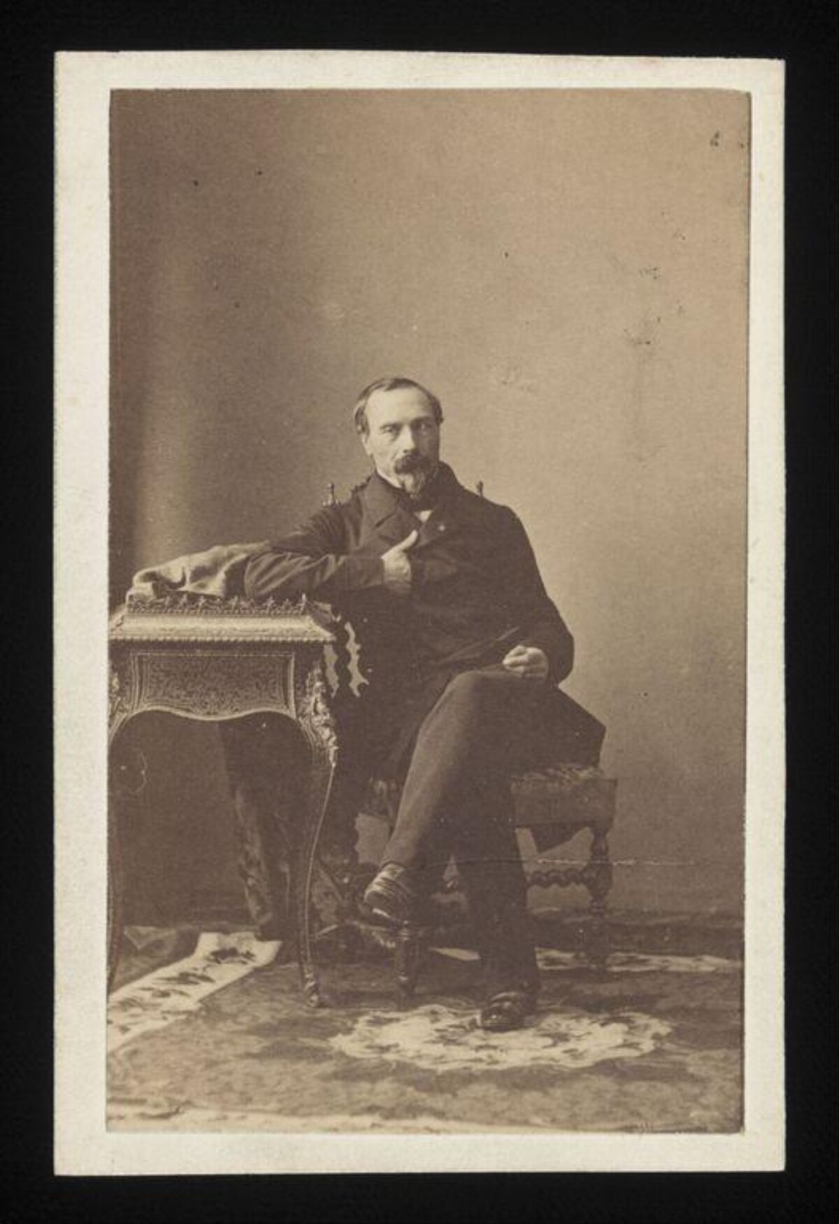 Vintage Studio Portrait of Seated Gentleman