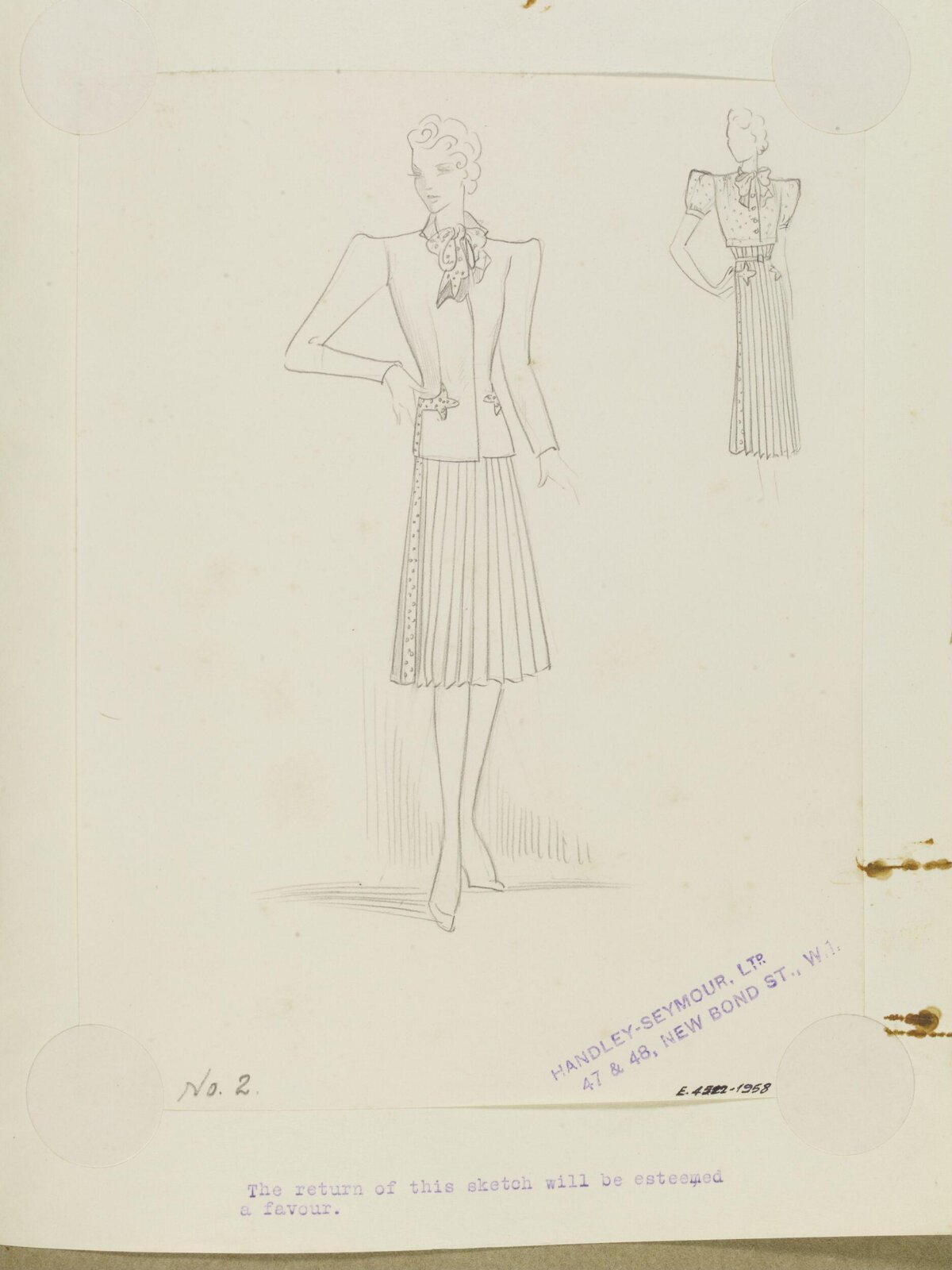 Vintage Women's Fashion Design Sketches