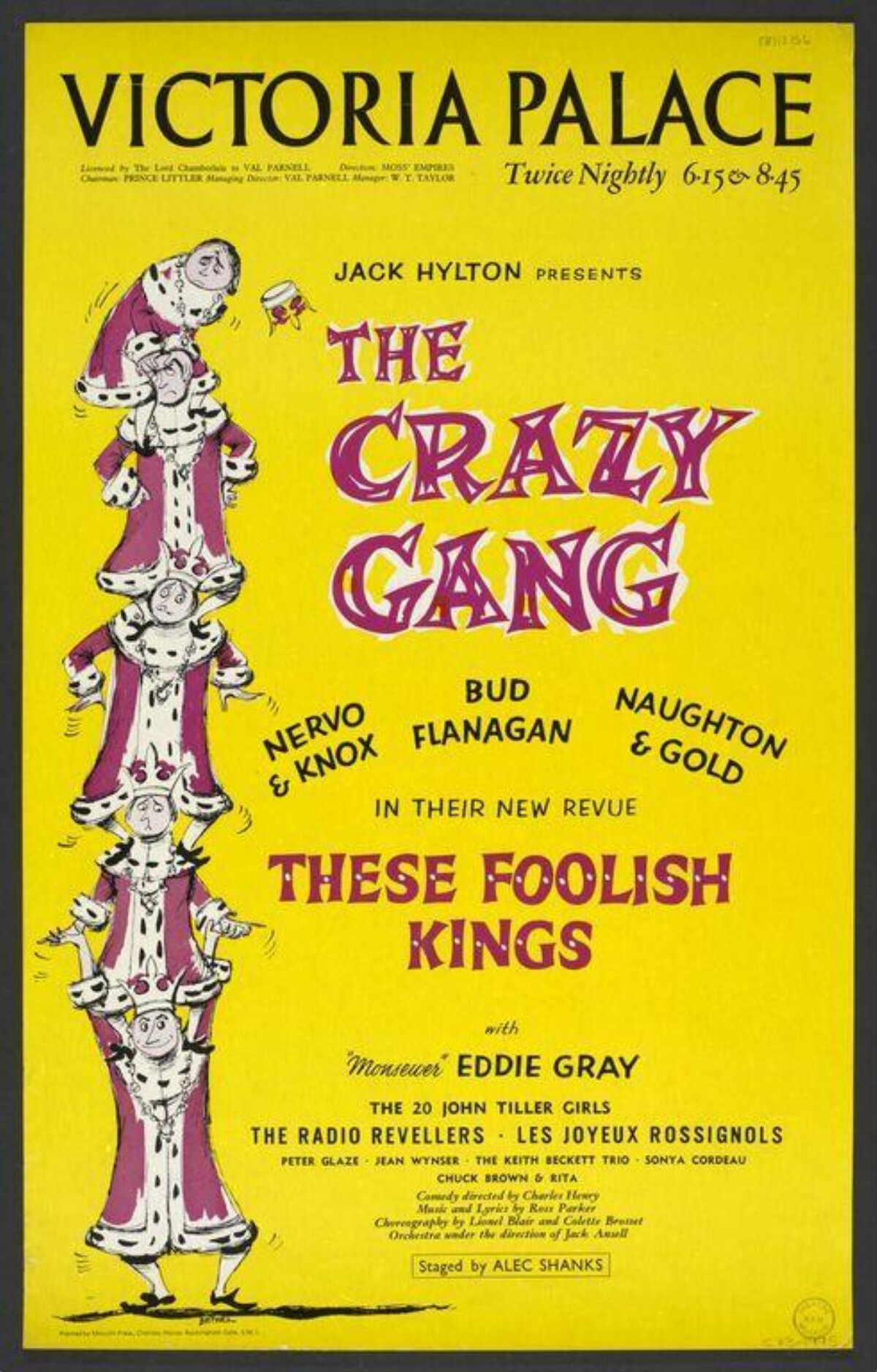 Vintage The Crazy Gang Theater Poster