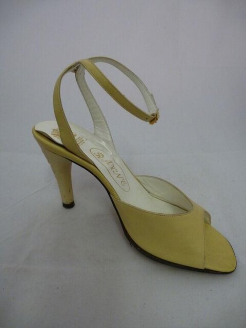 Yellow Ankle Strap High Heel Sandal