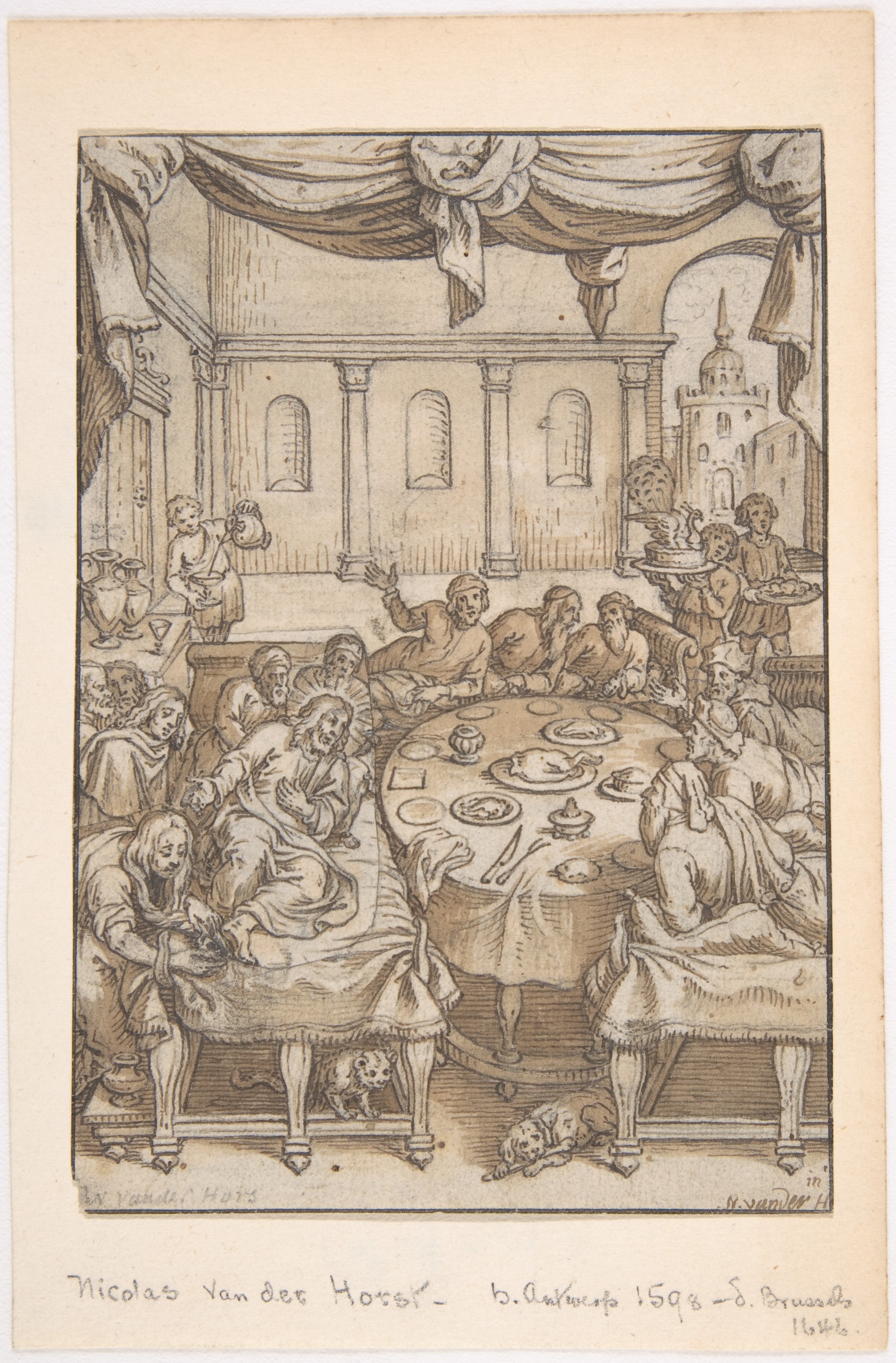 The Last Supper Ink Drawing