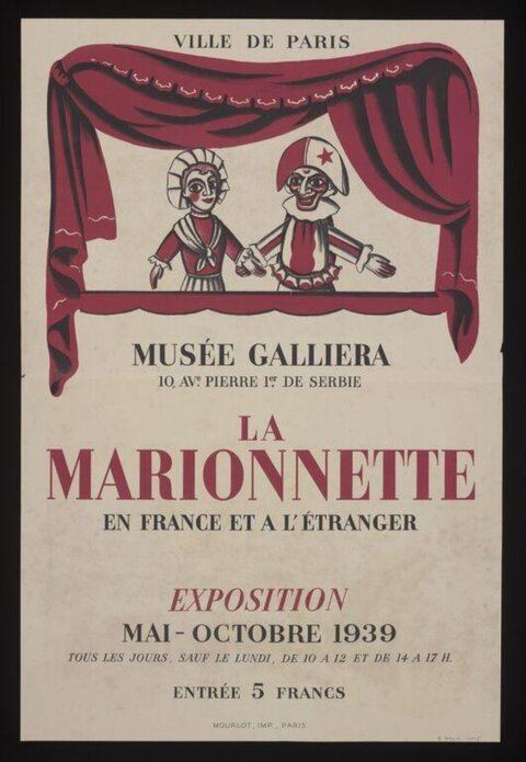 1939 Paris Marionette Exposition Poster