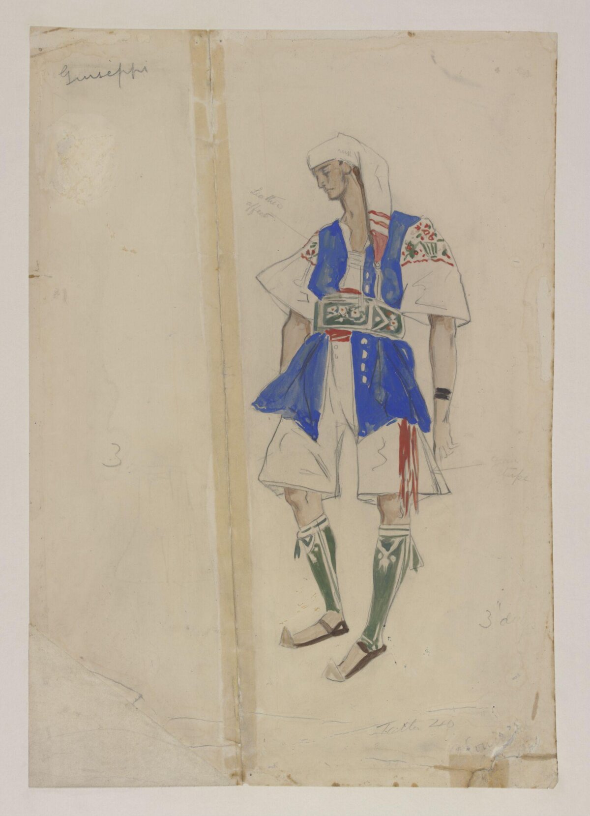 Giuseppe Character Costume Sketch