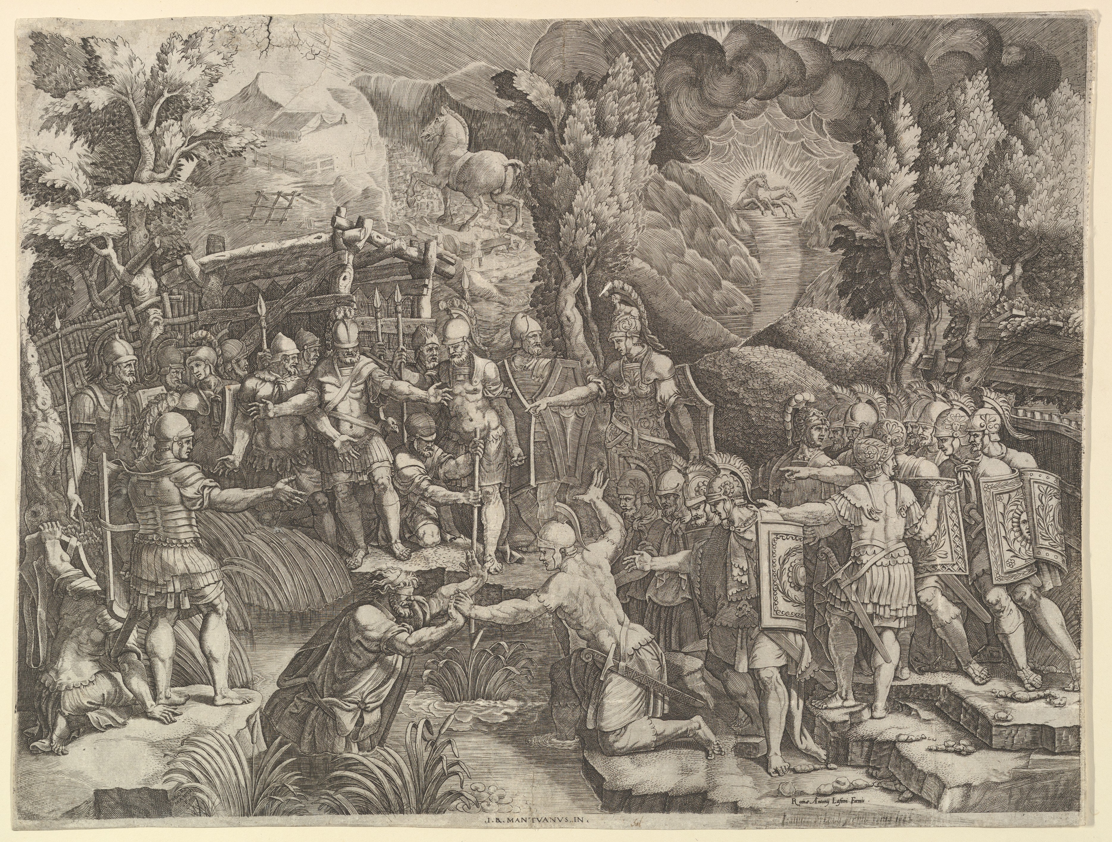 Engraving of Roman Soldiers Oath