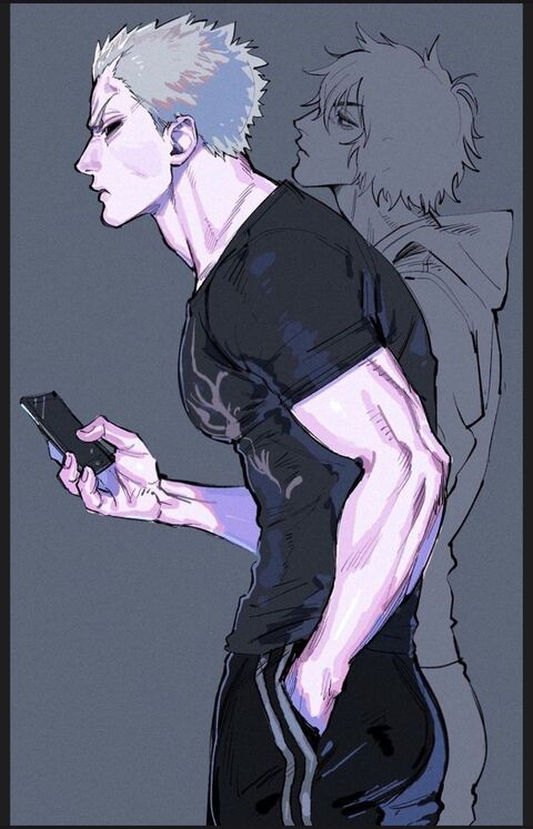 Two Profile View Anime Male Characters