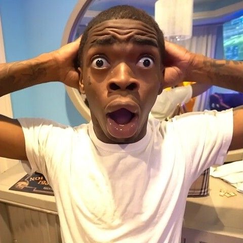 Man with extremely shocked expression