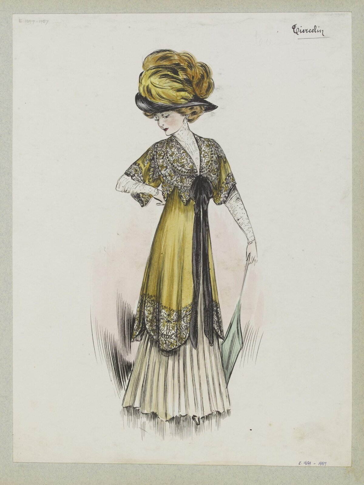Early 1900s Women's Fashion Sketch