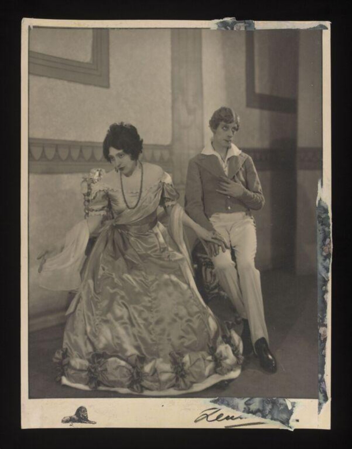 Vintage Theater Actors Portrait