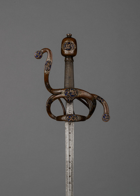 Enamel Decorated Antique Sword