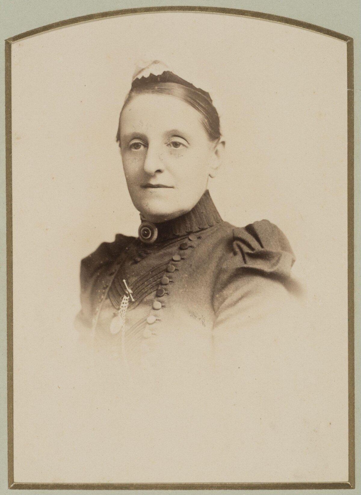 Vintage Sepia Portrait of Victorian Woman