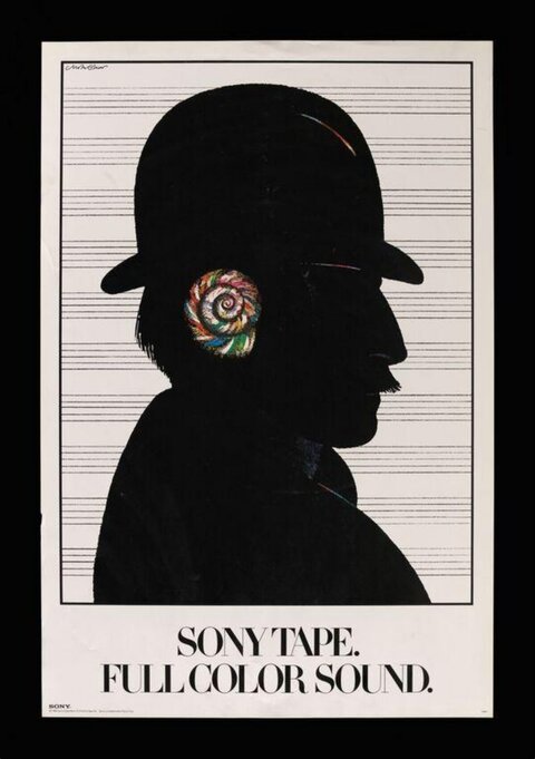 Vintage Sony Tape Advertising Poster